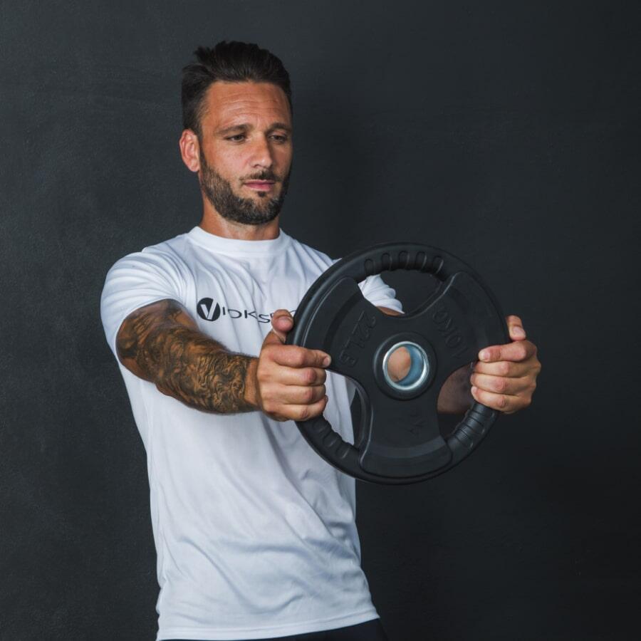 Disco Olímpico de Borracha Com Punhos 25kg Viok Sport 4/5