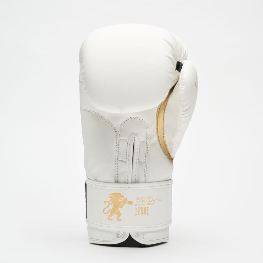 Gants Boxe d'Entraînement, MAT EDITION - Leone 1947 - 10 Oz - Blanc - Velcro 5/7