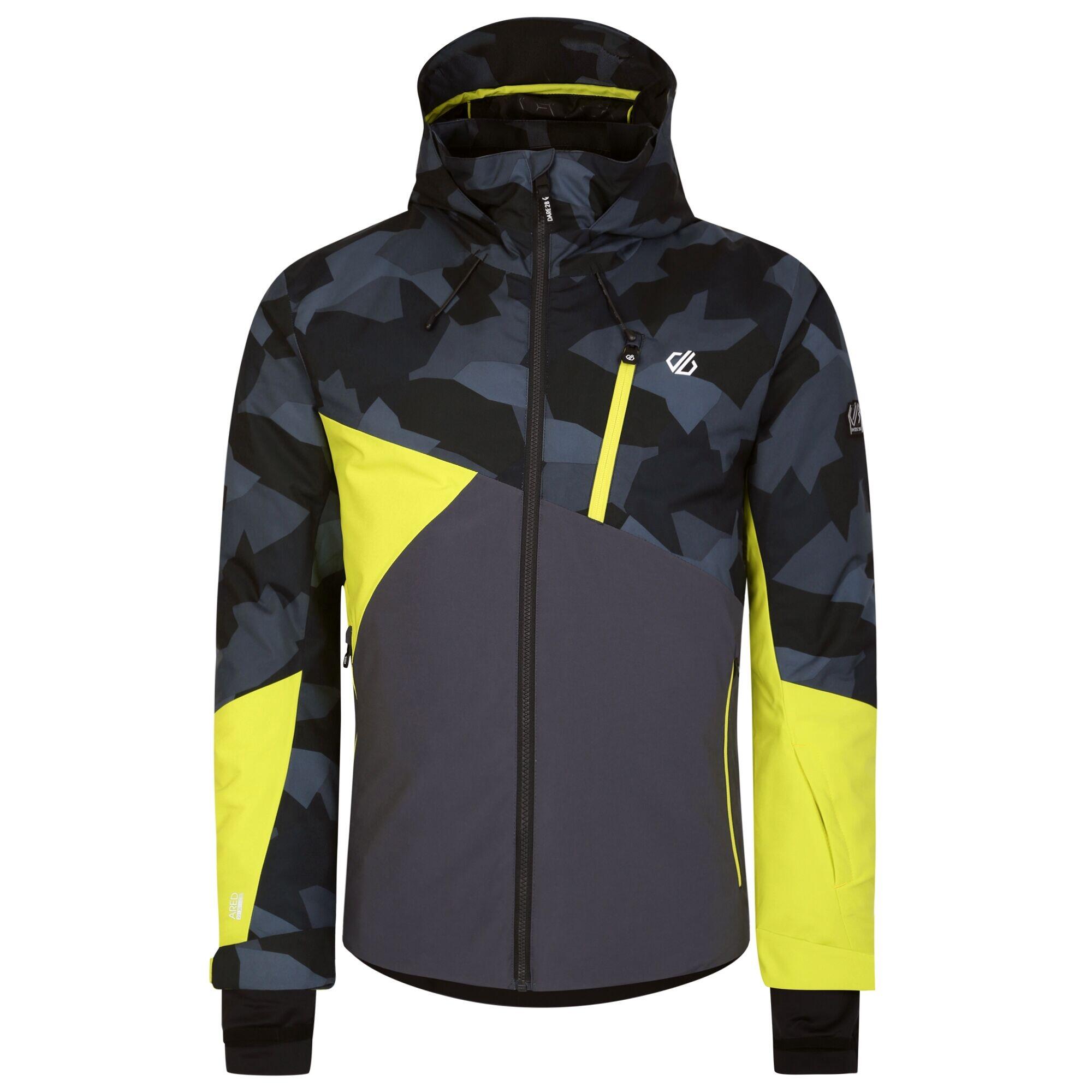 DARE 2B Mens Baseplate Geometric Ski Jacket (Neon Spring/Black)