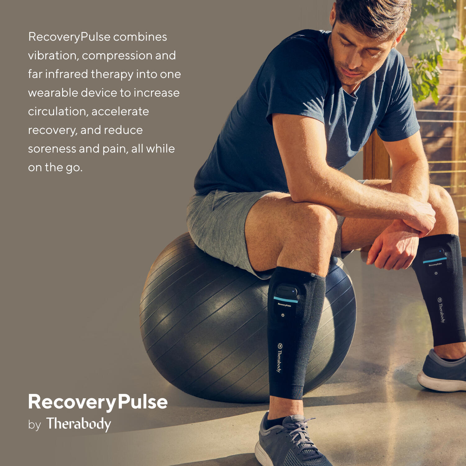 Manga de pressoterapia para a barriga da perna "RecoveryPulse" da Therabody 2/6