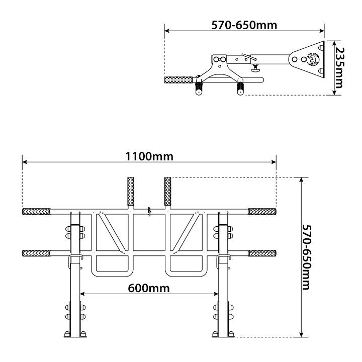 Barre de traction Monkey Bar pour montage au mur / plafond