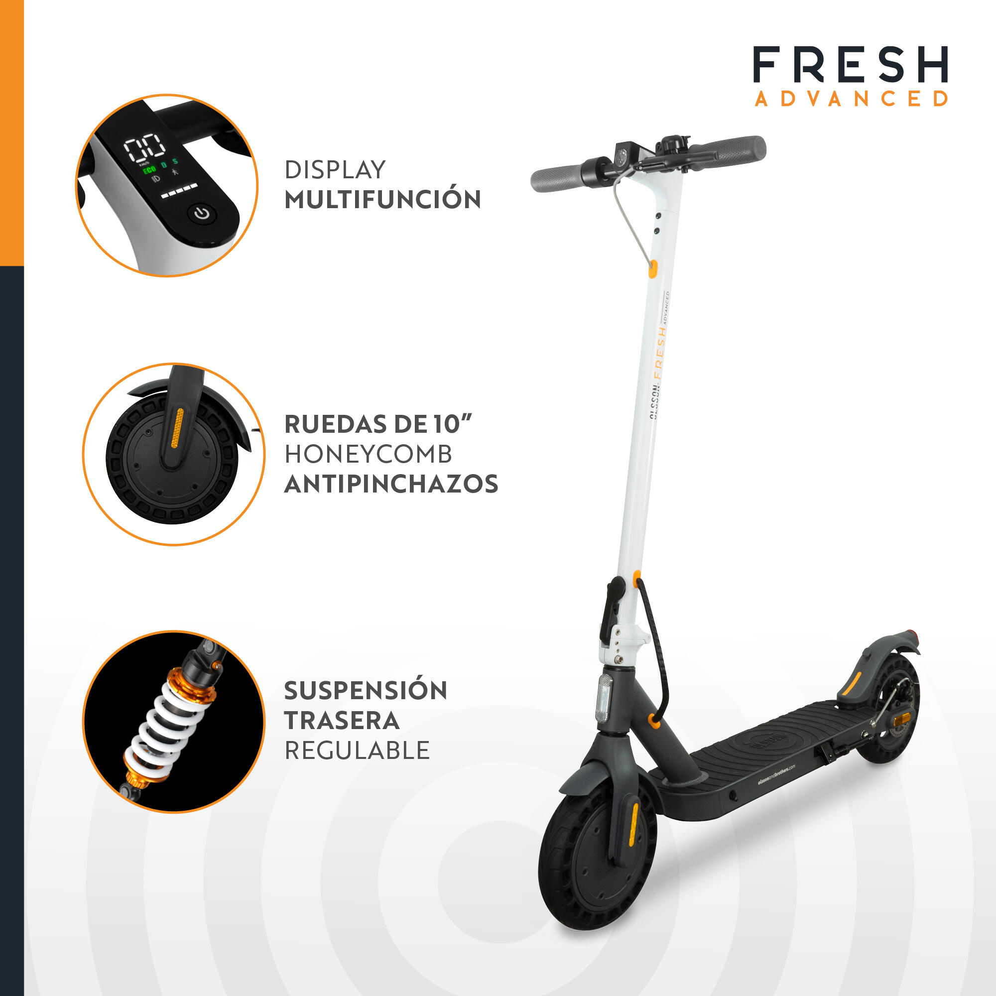 Trottinette électrique seconde vie OLSSON FRESH ADVANCED - Moteur 600W Puissance 2/6