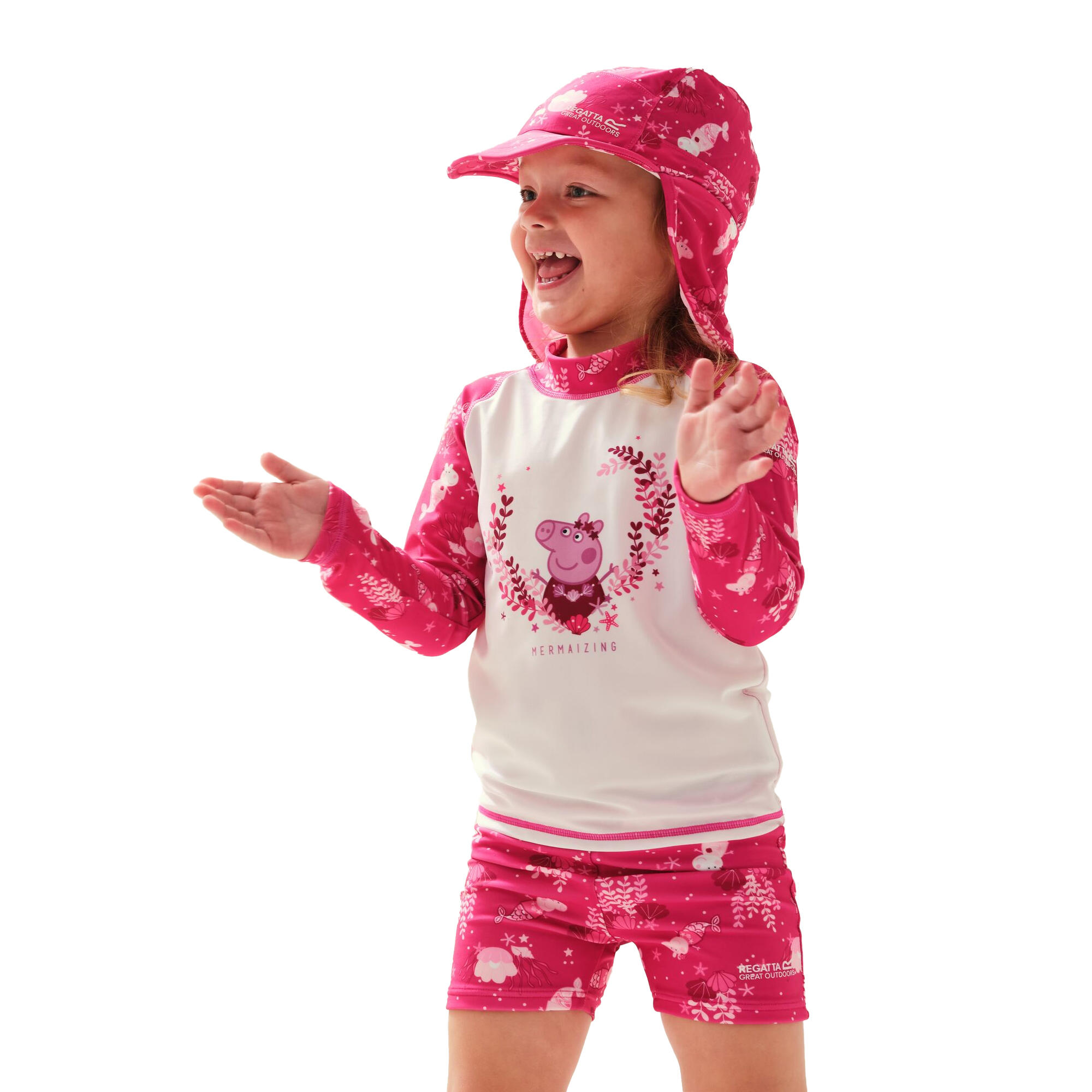 Childrens/Kids Sunshade Peppa Pig Cap (Pink Fusion) 2/4