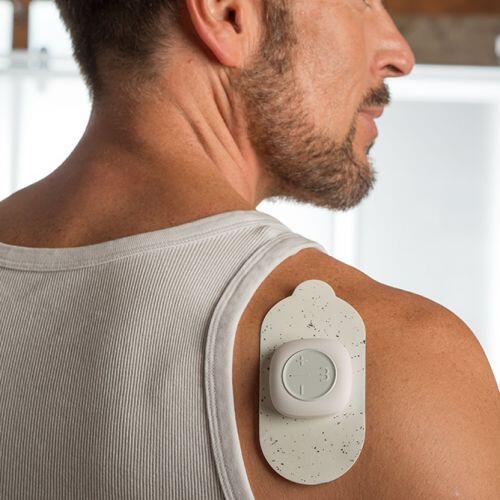 EMS Wireless Back Muscle Stimulator Device - White