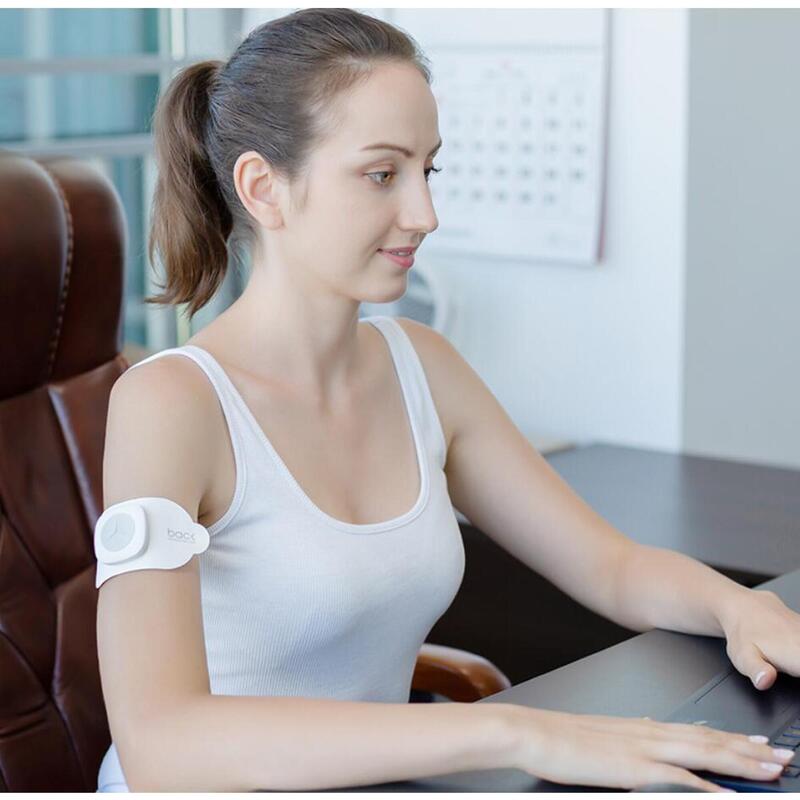 EMS Wireless Back Muscle Stimulator Device - White