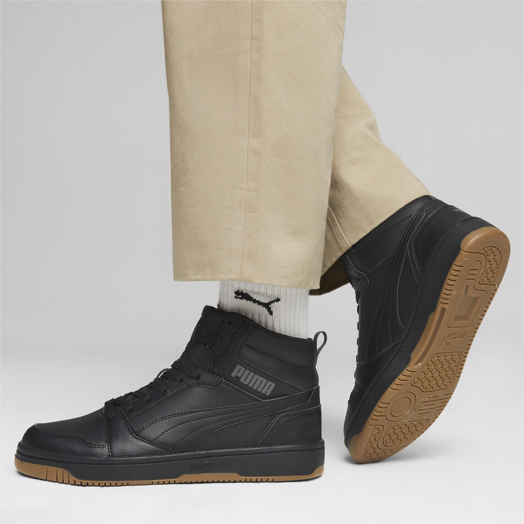 Sneakers Rebound PUMA Black Shadow Gray Gum Beige 2/7