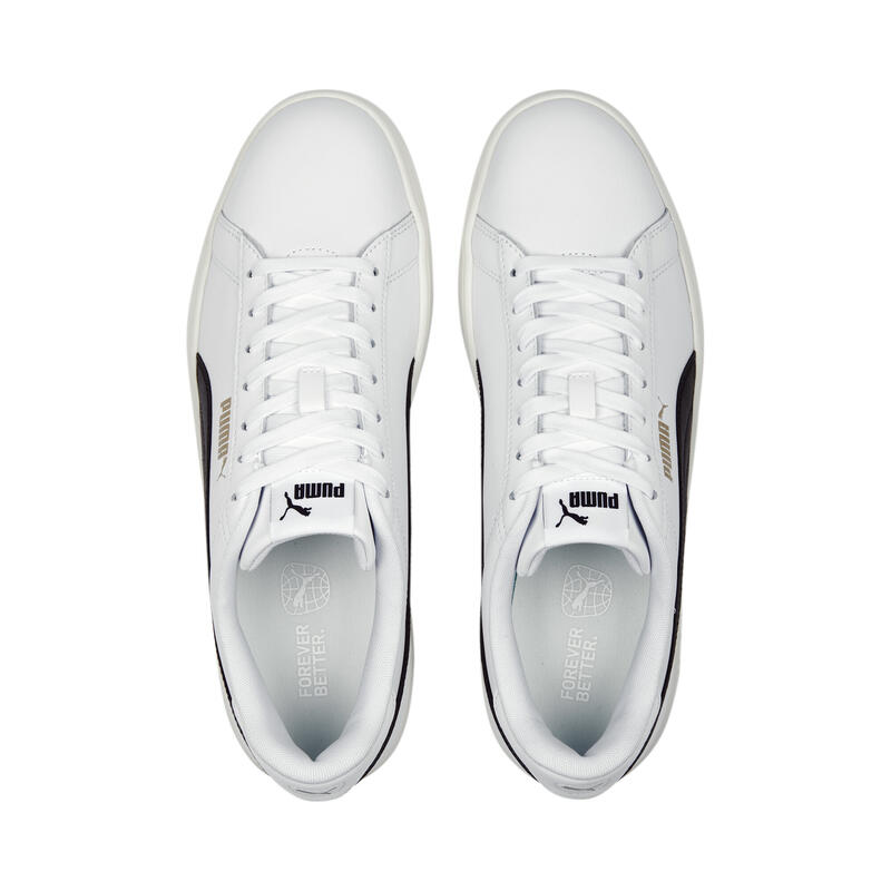 Sneakersy Smash 3.0 L PUMA White Black Gold Frosted Ivory beige