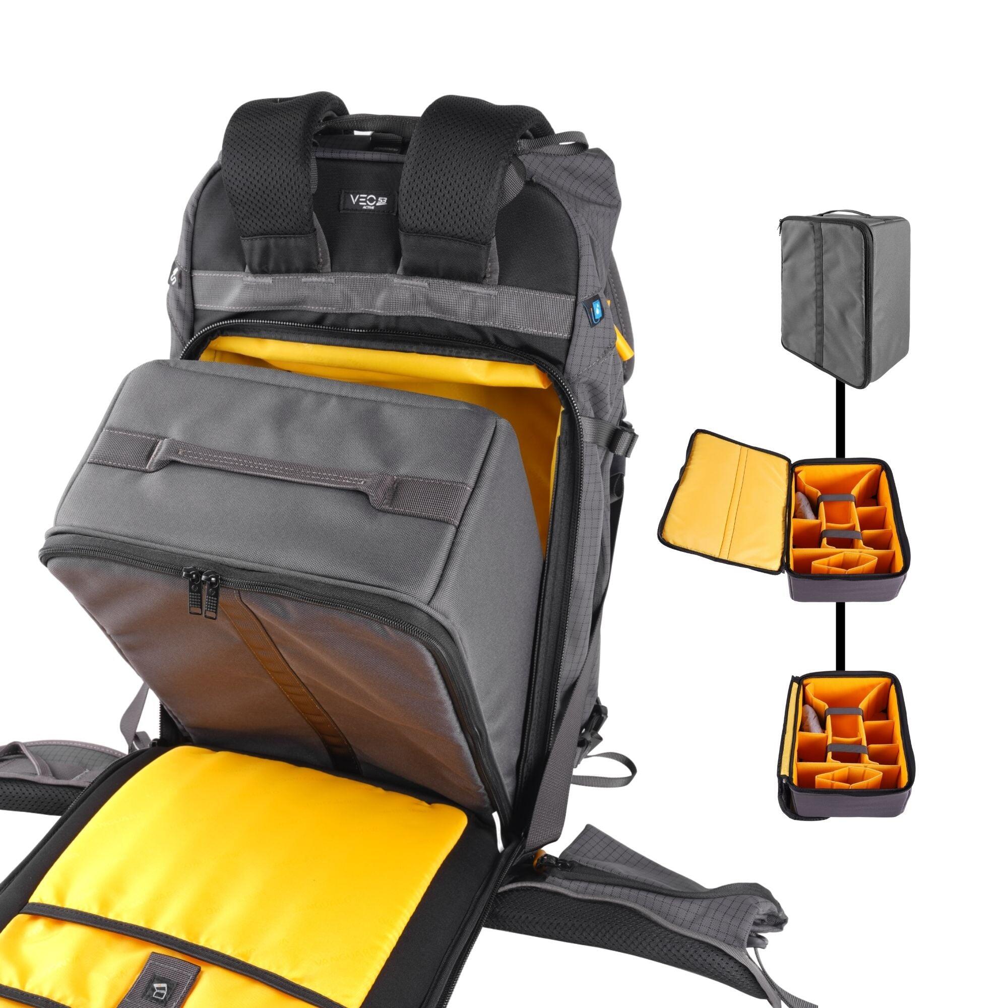 VEO Active 53 Trekking Backpack - For Pro DSLR With Grip - Grey 3/7