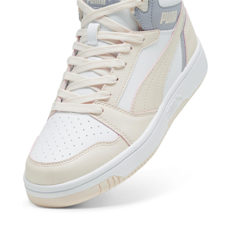 Rebound sneakers PUMA White Gray Fog Rosebay Pink