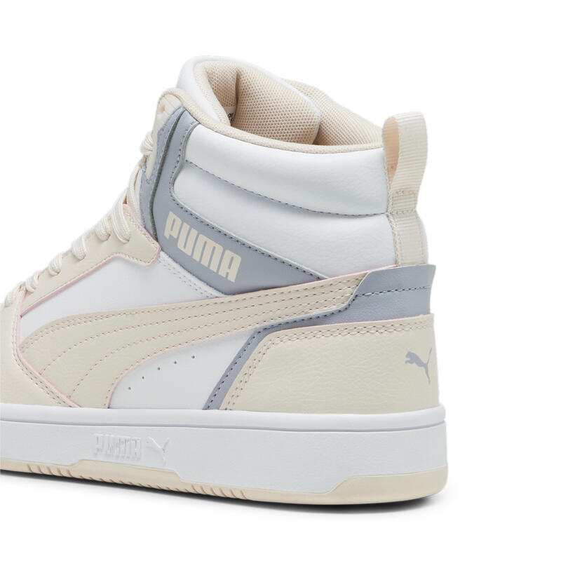 Sneakers Rebound PUMA White Gray Fog Rosebay Pink