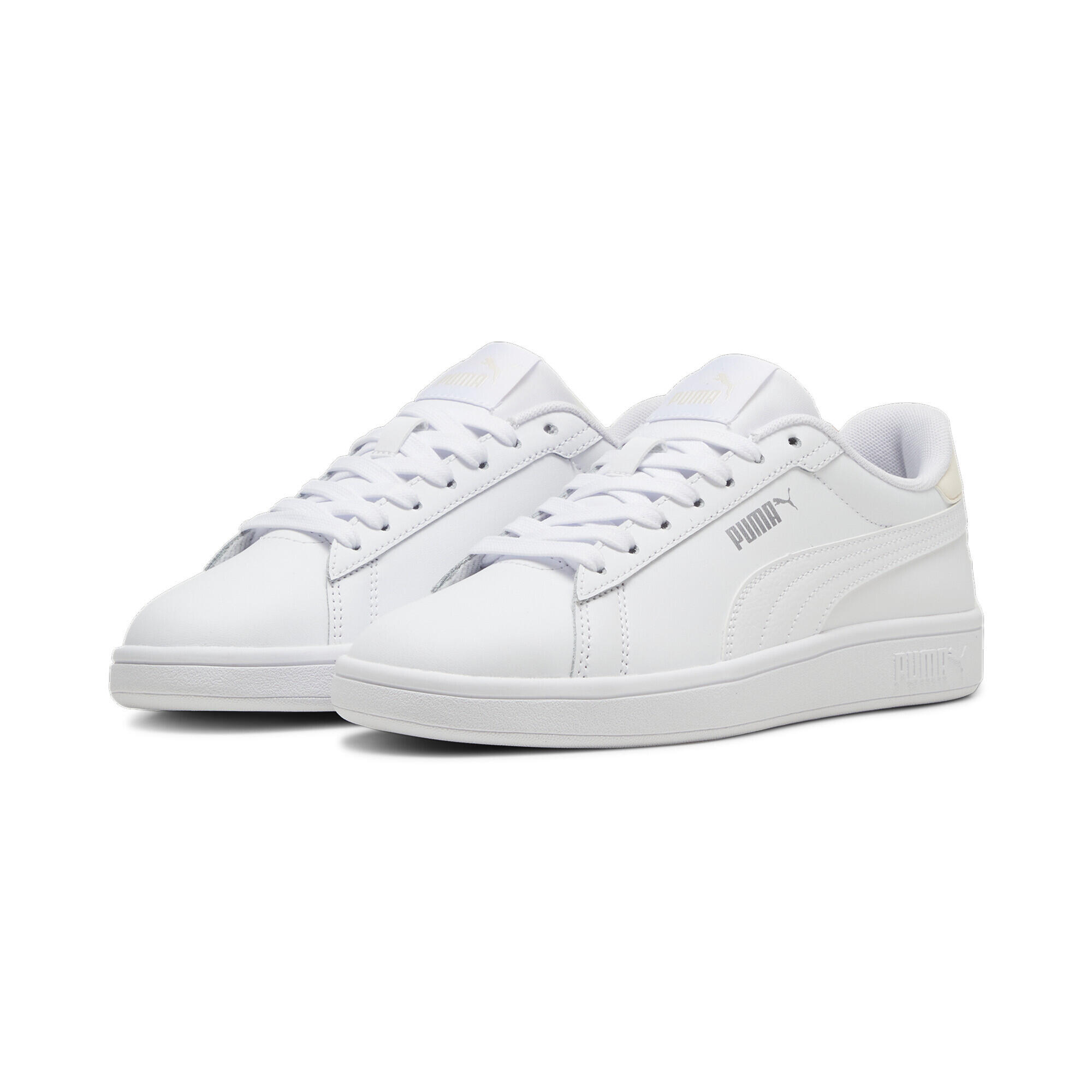 PUMA Sapatilhas caminhada Adulto Smash 3.0 L PUMA White Rosebay Silver Pink Metallic