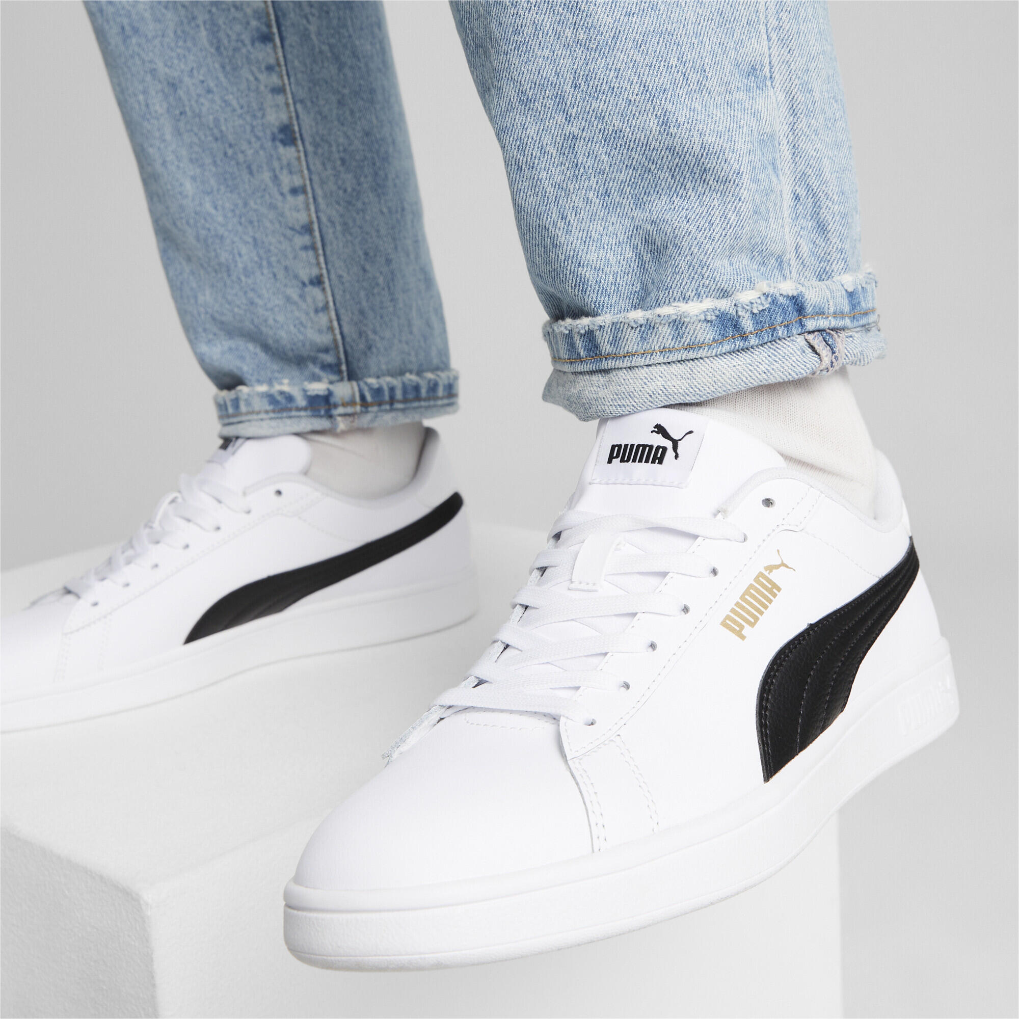 Sneakers Smash 3.0 L PUMA White Black Gold 2/7