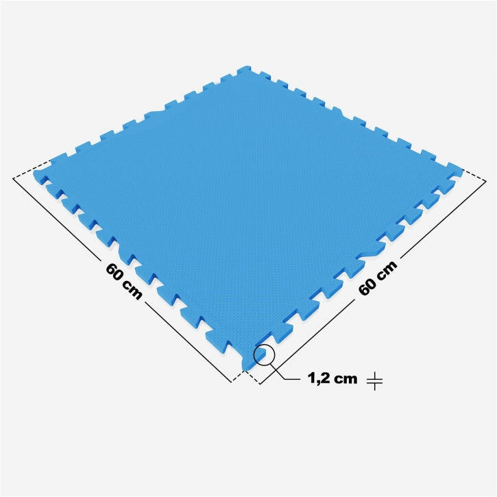 Vloermatten - Beschermingsmatten - 16 stuks -  Totaal 5,76 m2 - Blauw -