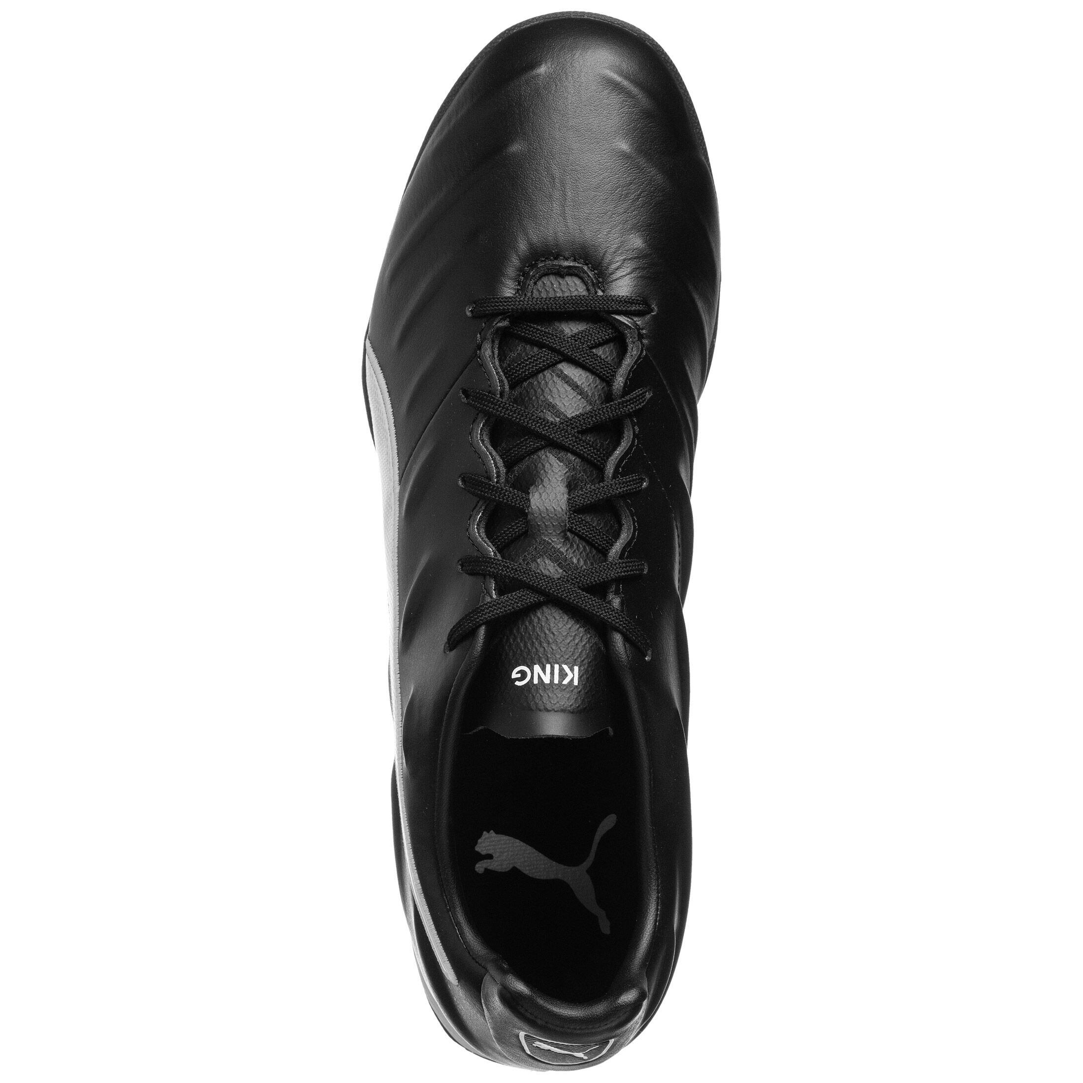PUMA Mens King Pro 21 TT Football Boots Soccer Shoes - Black-White 6/7