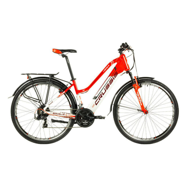 Crussis e-Savela 1.6 Ladies Trekking Electric Bike 2021, 19" - White/Red