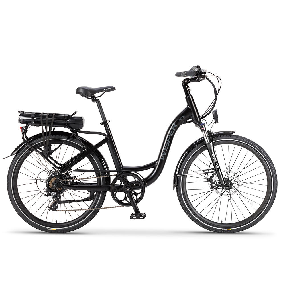 WISPER Wisper 705 Torque Step-Through Electric Bike 2020, 26" Wheel, 700Wh - Black