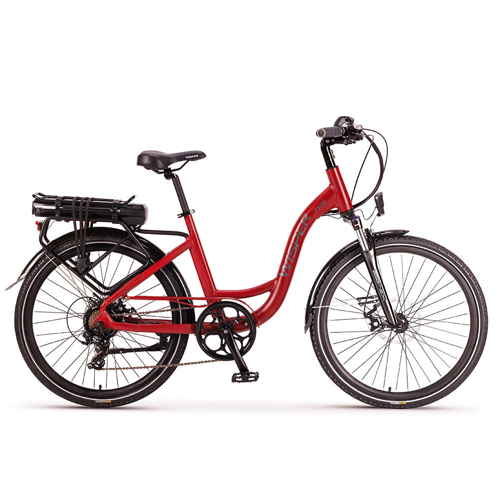 WISPER Wisper 705 SE Step-Through Electric Bike 2020, 26" Wheel, 375Wh - Red