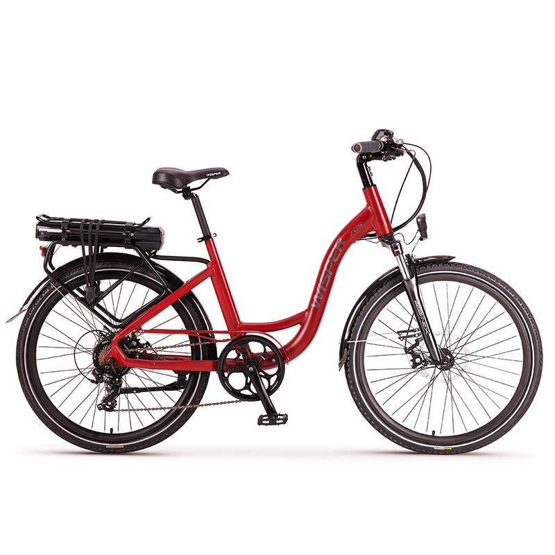 Wisper 705 SE Step-Through Electric Bike 2020, 26" Wheel, 375Wh - Red