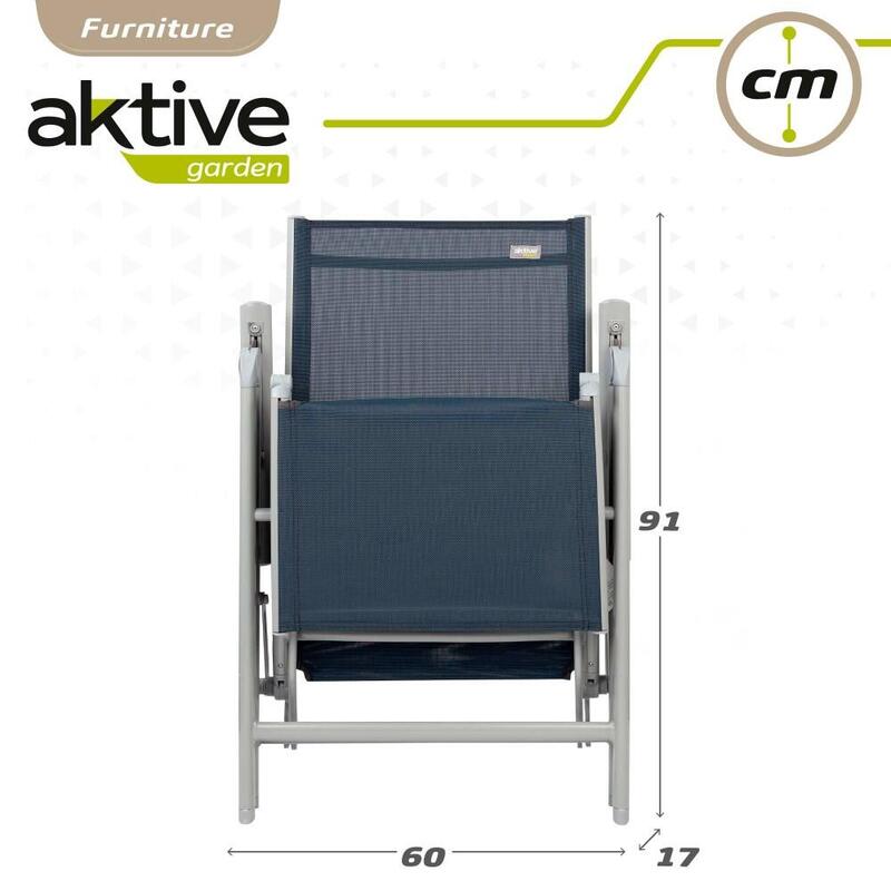 Chaise longue pliante Aktive à 8 positions