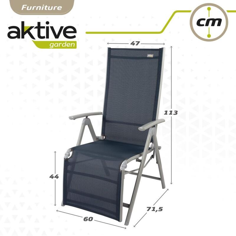 Silla tumbona plegable 8 posiciones Aktive