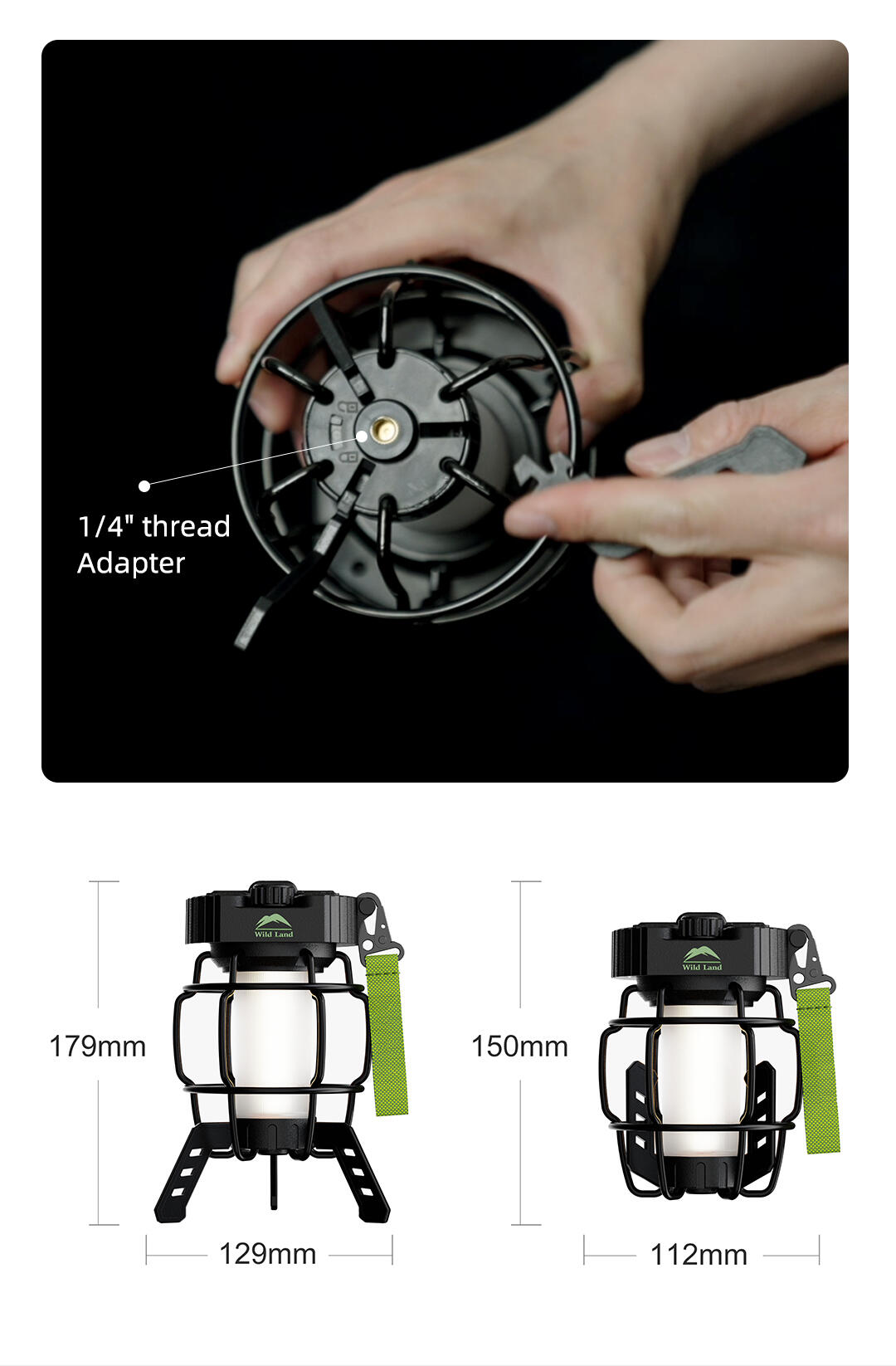 Lampada LED Ricaricabile per il Campeggio 5/9