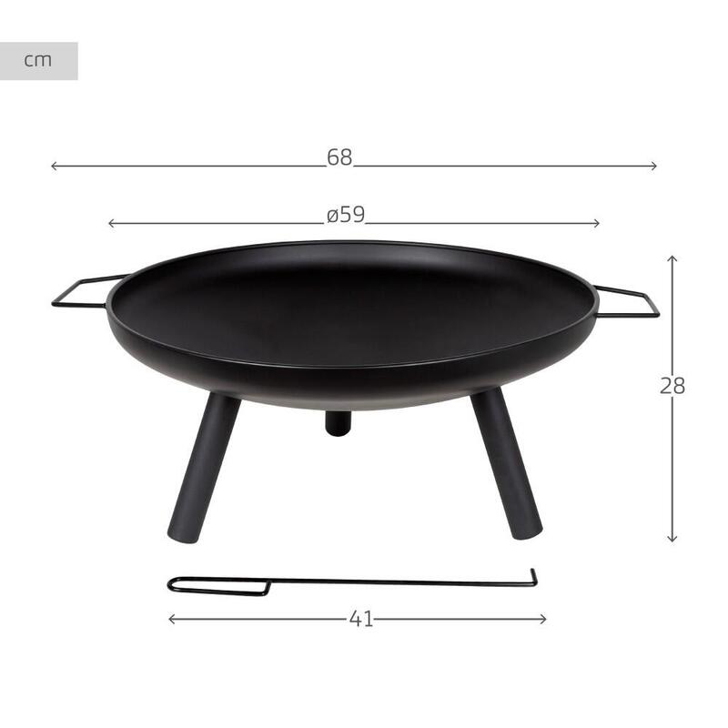 Brasier portable d'extérieur Ø59 cm avec chauffage Aktive