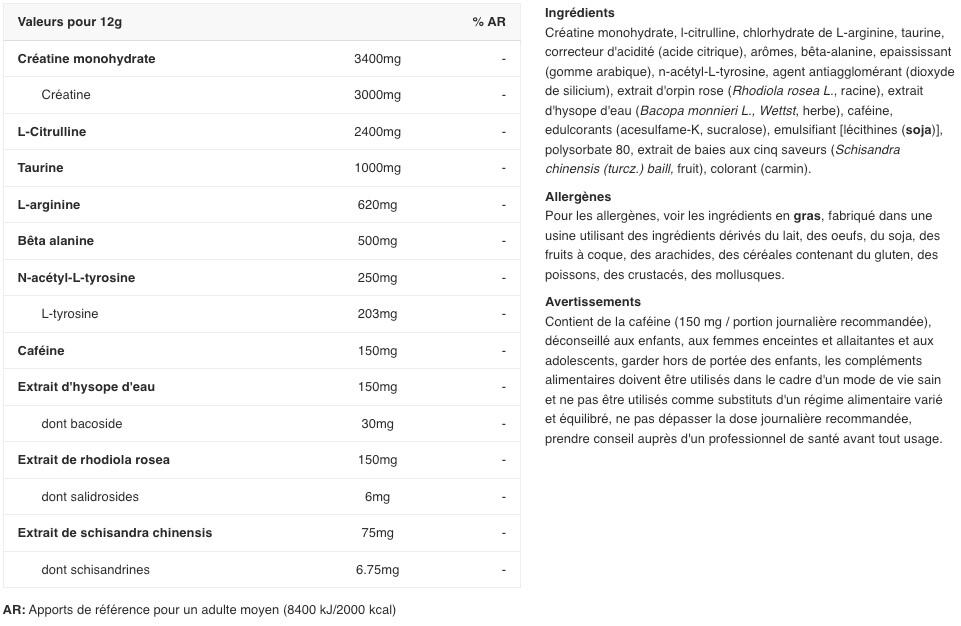 Pre-workout - R-Weiler Focus - Canneberge 300g 2/3