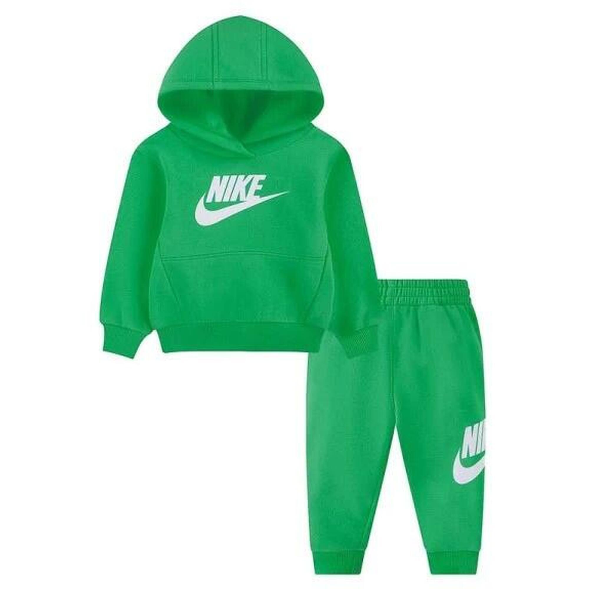 Tuta bambino nike club french terry - verde - cotone garzato