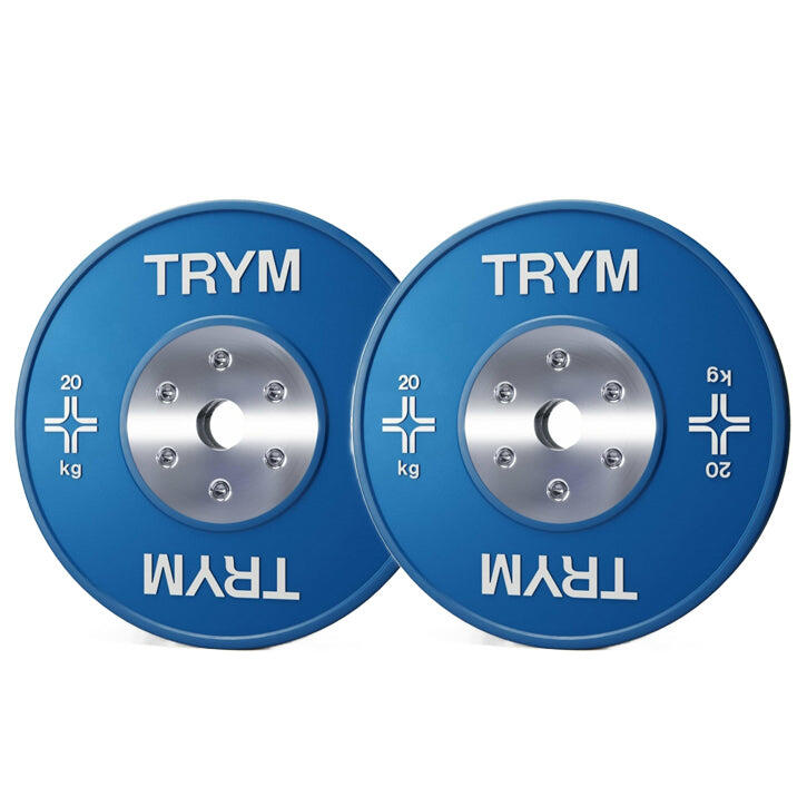 TRYM Bumperplate set - Bundel - 40 kg - 2 x 20 kg - Halterschijven - 50 mm