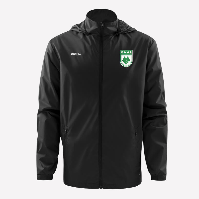 Raal La Louvière veste de football imperméable T100 adulte Noir