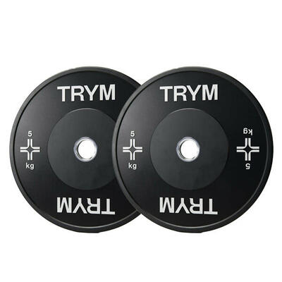 Trym bumperplate set - bundel - 10 kg - 2 x 5 kg - halterschijven - 50 mm -