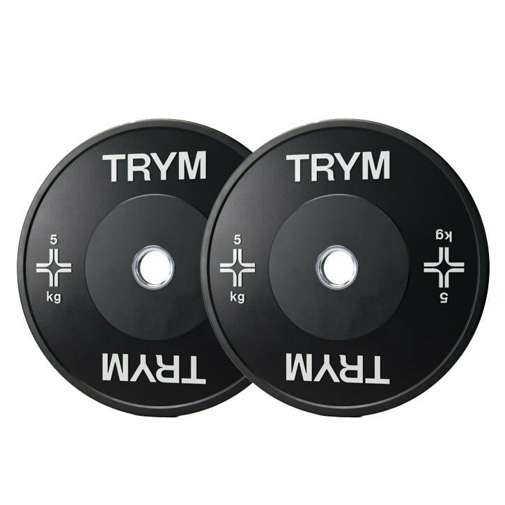 TRYM Bumperplate set - Bundel - 10 kg - 2 x 5 kg - Halterschijven - 50 mm -