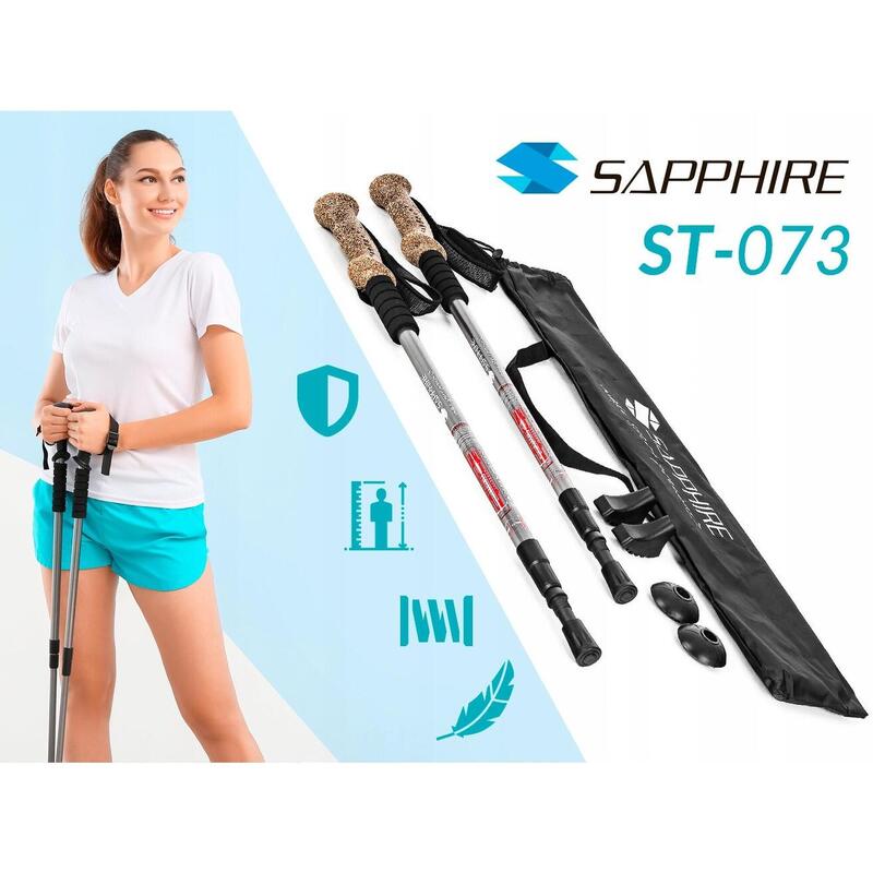 Kije do nordic walking trekking Sapphire ST-073