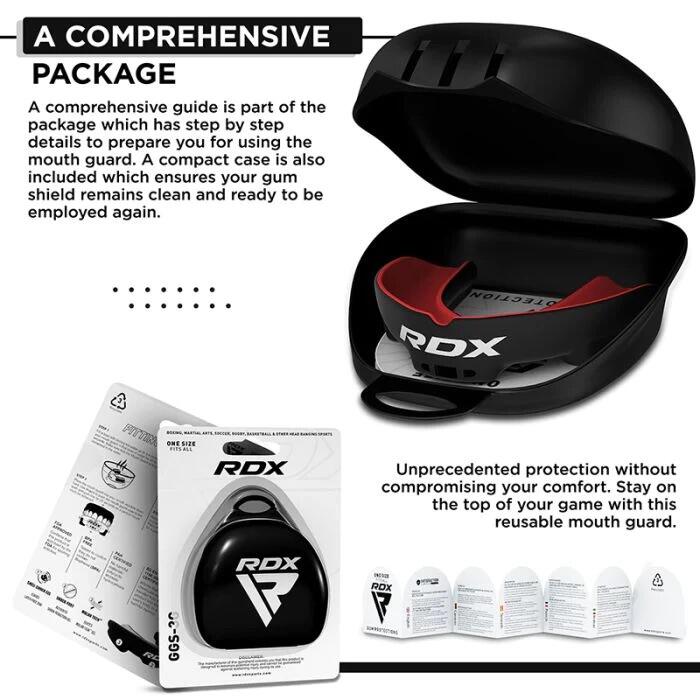Protège-dents Adulte RDX – Noir et Rouge 5/7