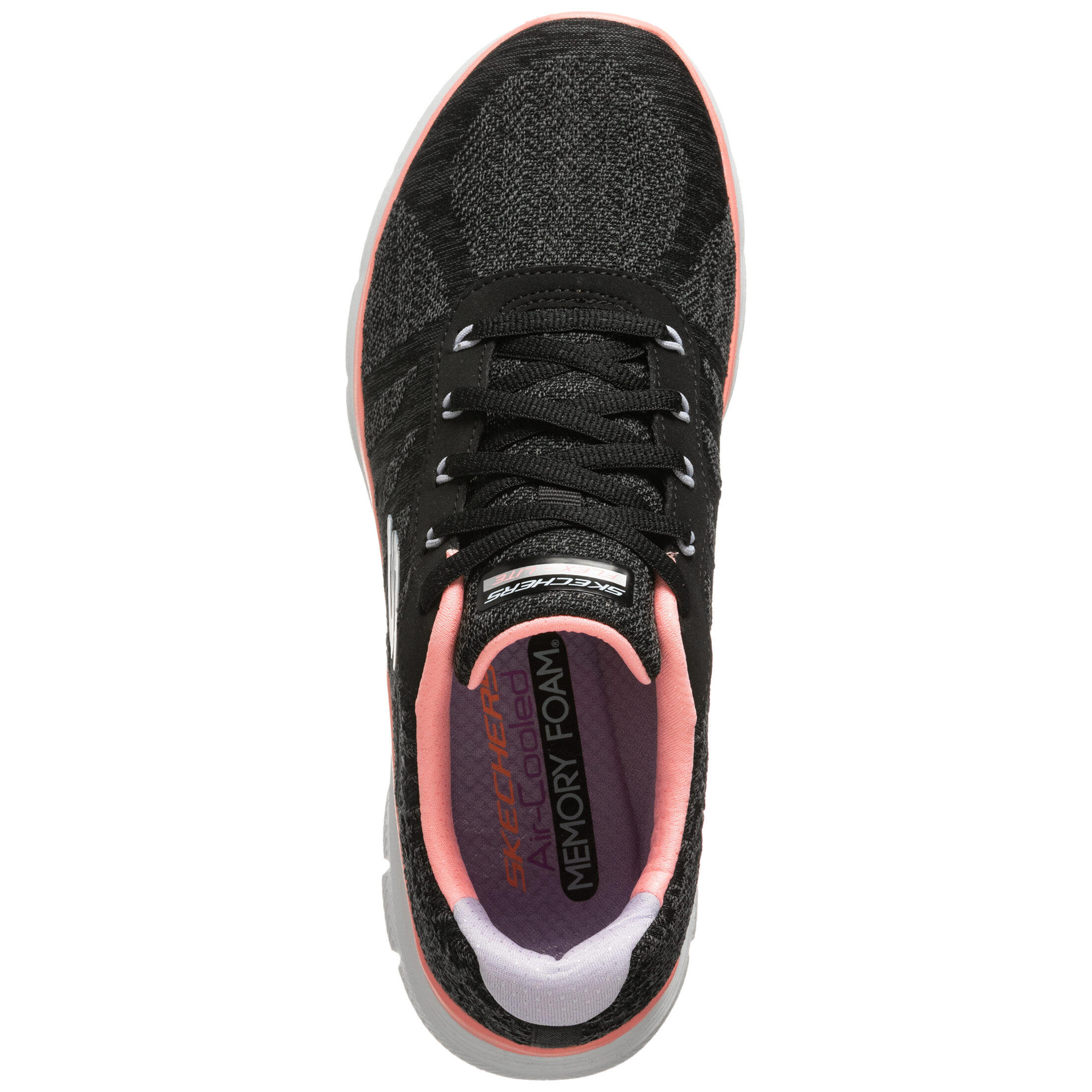 SKECHERS Donne FLEX APPEAL 4.0 FRESH MOVE Sneakers Nero / Rosso Corallo / Lavanda