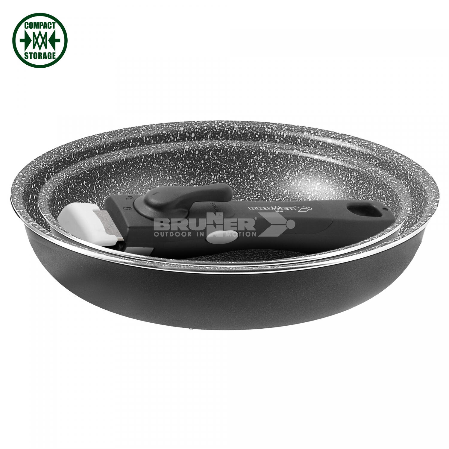 Padella Pirata Set 3 da Campeggio Outdoor in pietra Ø22/28 cm 2/4