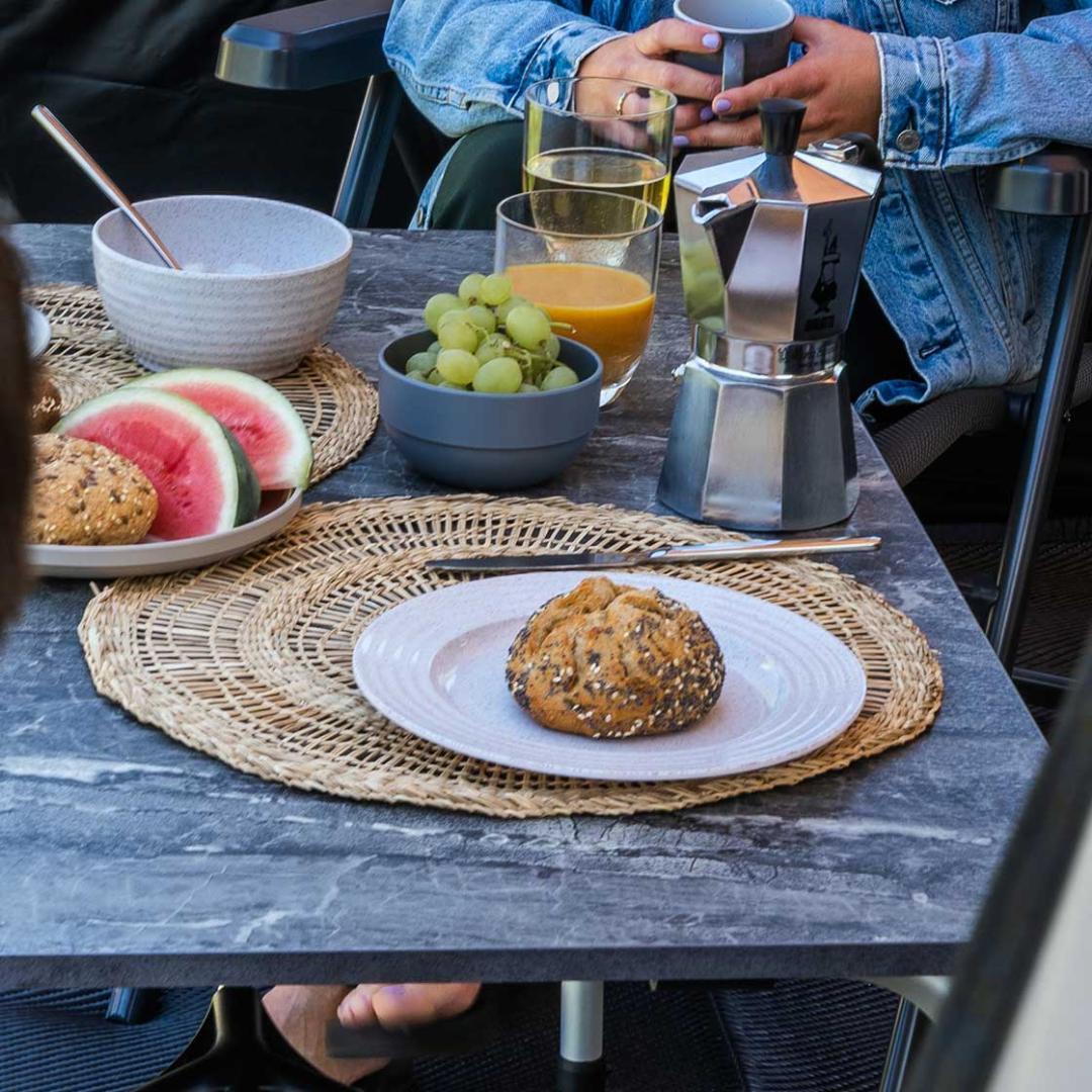 Travellife Sorrento tafel honeycomb dark grey 100 2/7