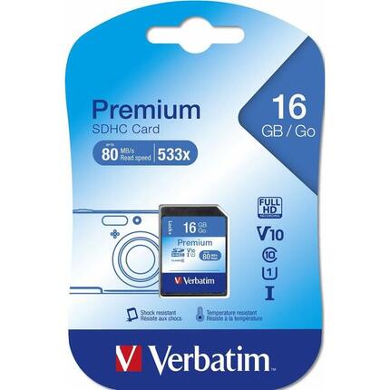 SD Speicherkarte PREMIUM SDHC C10/U1 16 GB