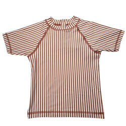 Chemise UV Slipstop à rayures cognac