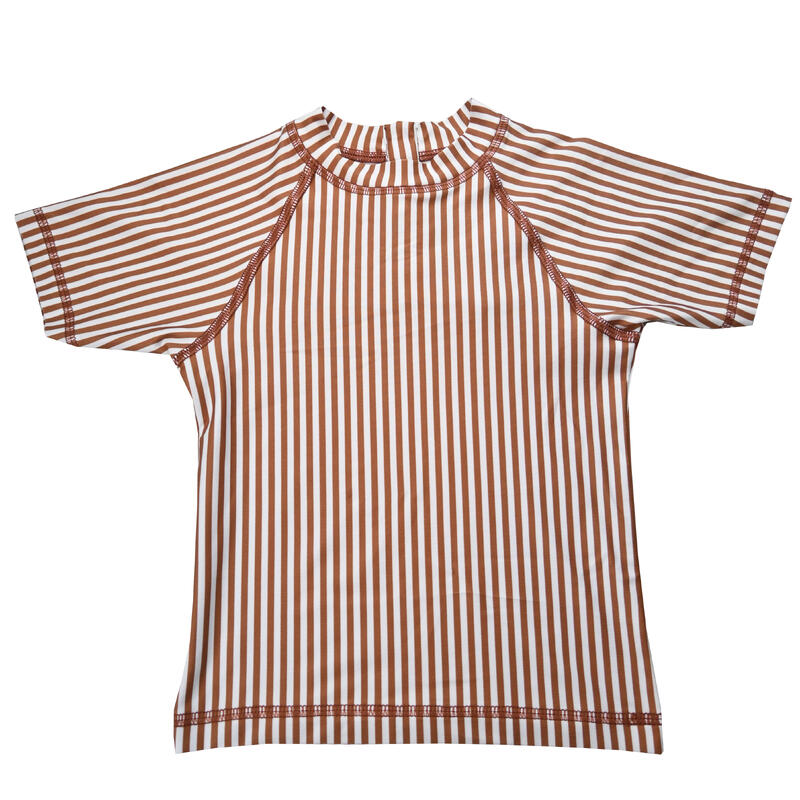 Slipstop UV Shirt Cognac Stripe 9-12 Maanden