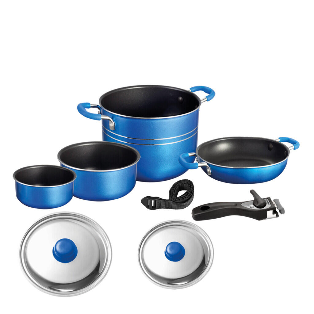 BRUNNER Set di pentole BRUNNER Skipper 8 pz. Fb. blu
