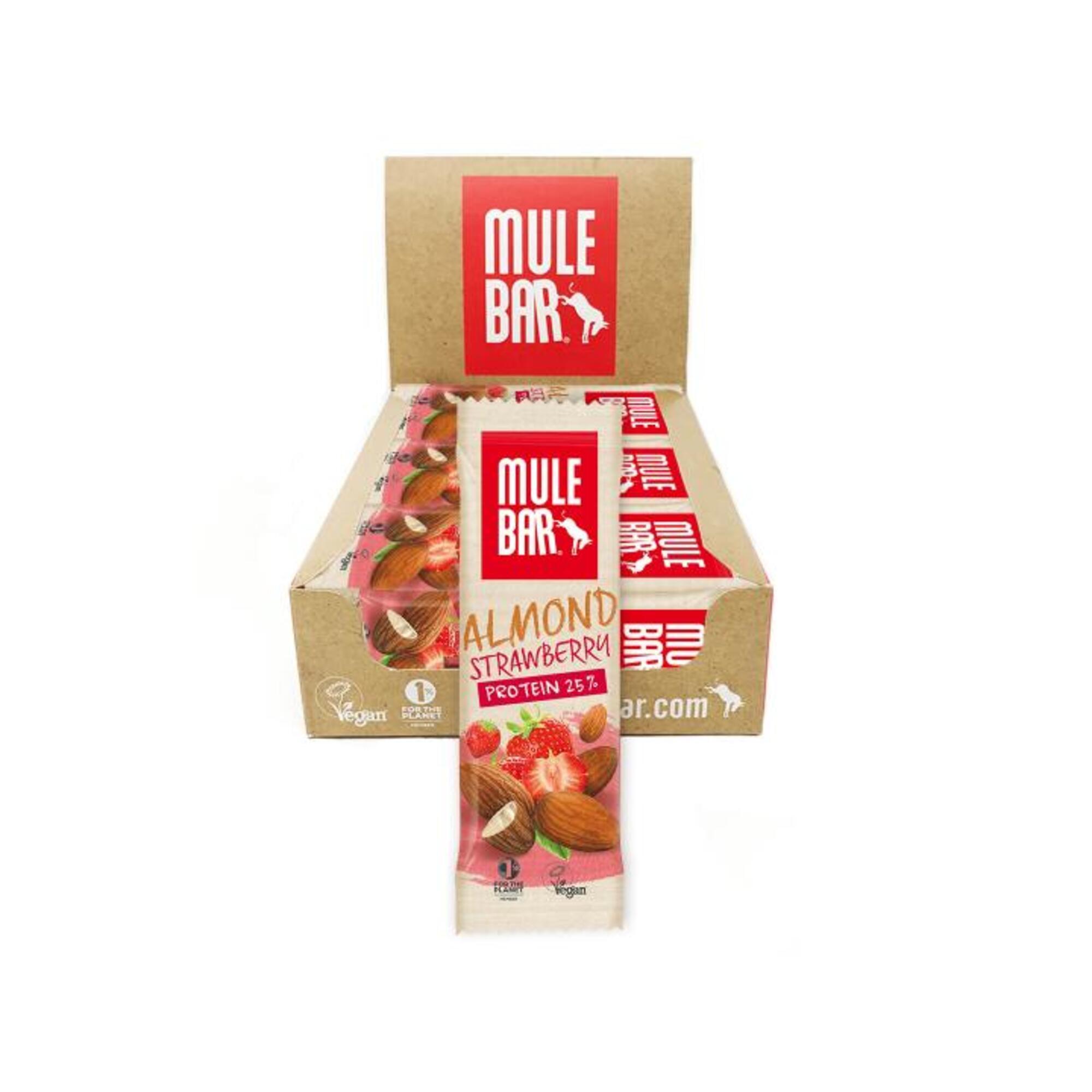 15 Barres Protéinées Aux Céréales - Véganes - 42g - Amande/fraise