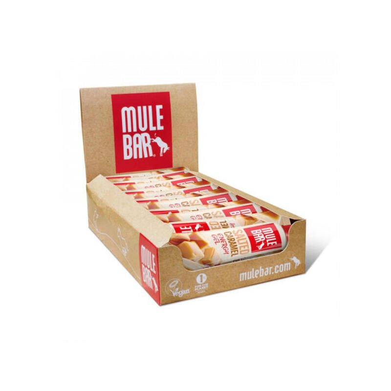 Boite de 24 gels énergétiques avec bouchon refermable 37g : Caramel salé