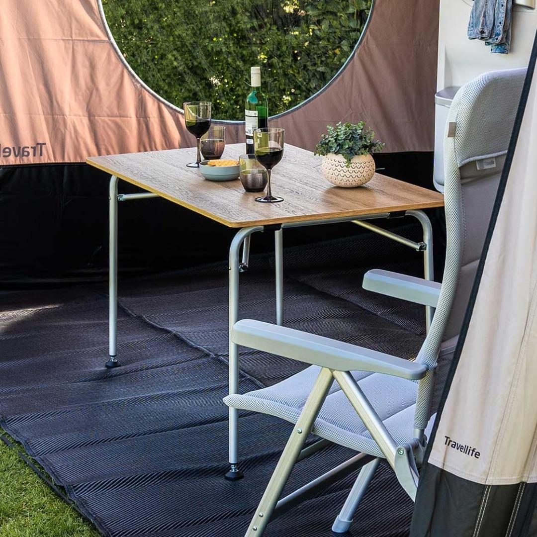 Sorrento table brown 80cm - Automatic foldable frame 2/7