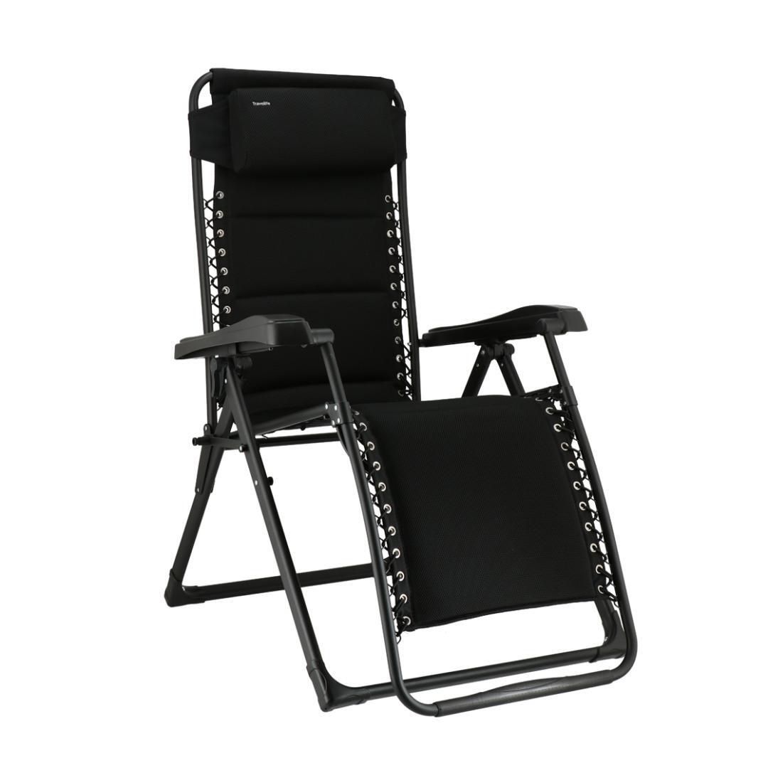 TRAVELLIFE Barletta chair relax black - Foldable camping chair