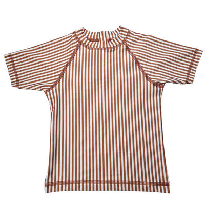 Slipstop uv shirt cognac stripe 9-12 maanden