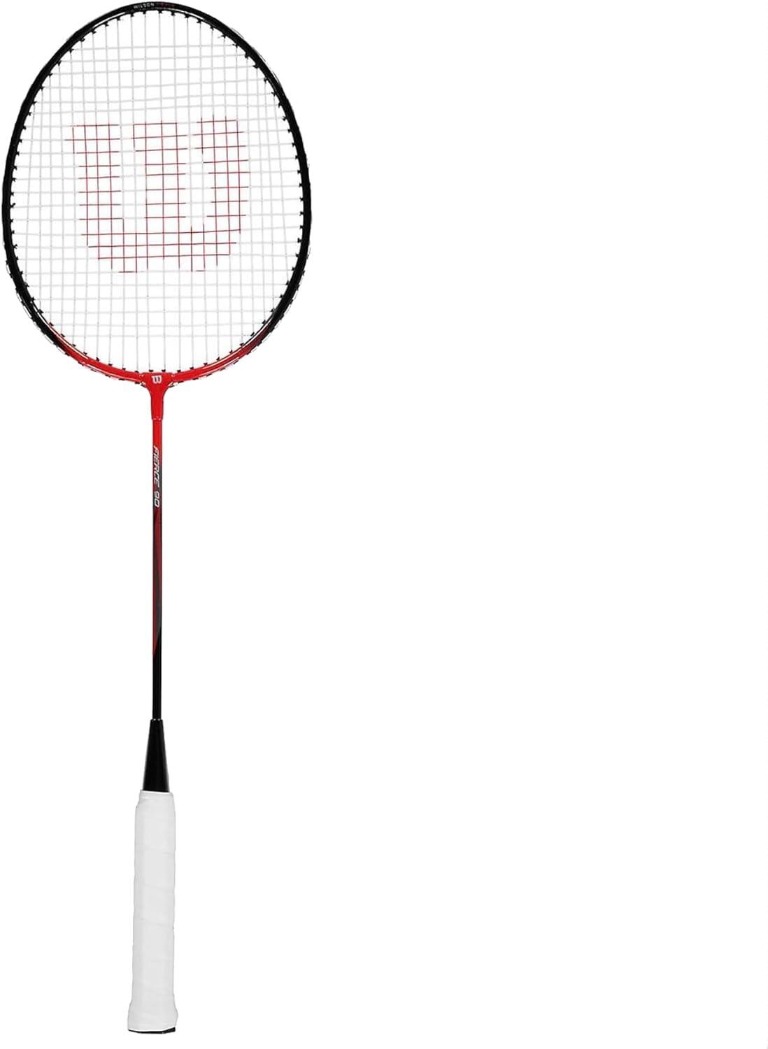 Wilson Fierce Red Adult Twin Badminton Racket, Victor Shuttlecocks & Carry Case 2/2
