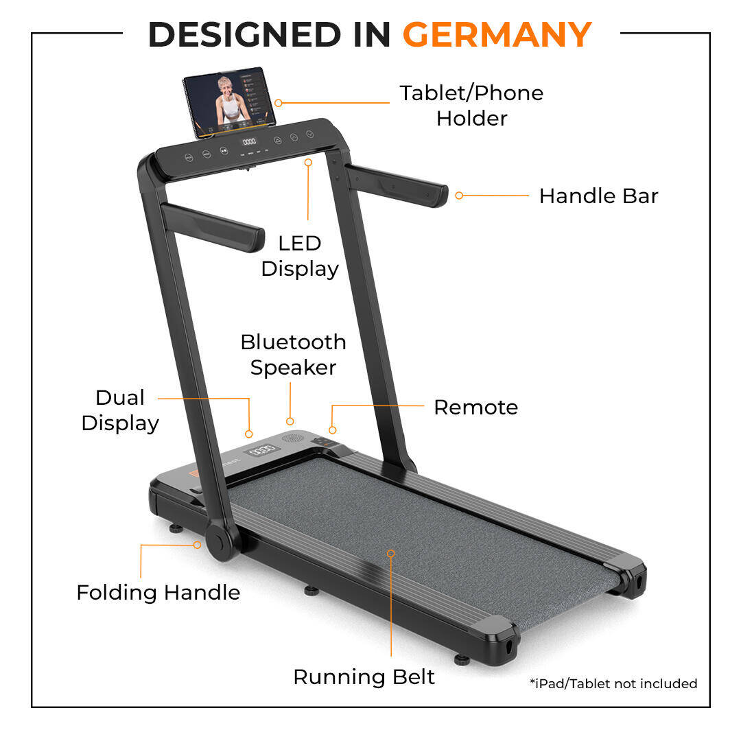Flexnest Flexpad 2-in-1 Foldable Treadmill Running Pad with Remote for Cardio Black -  2