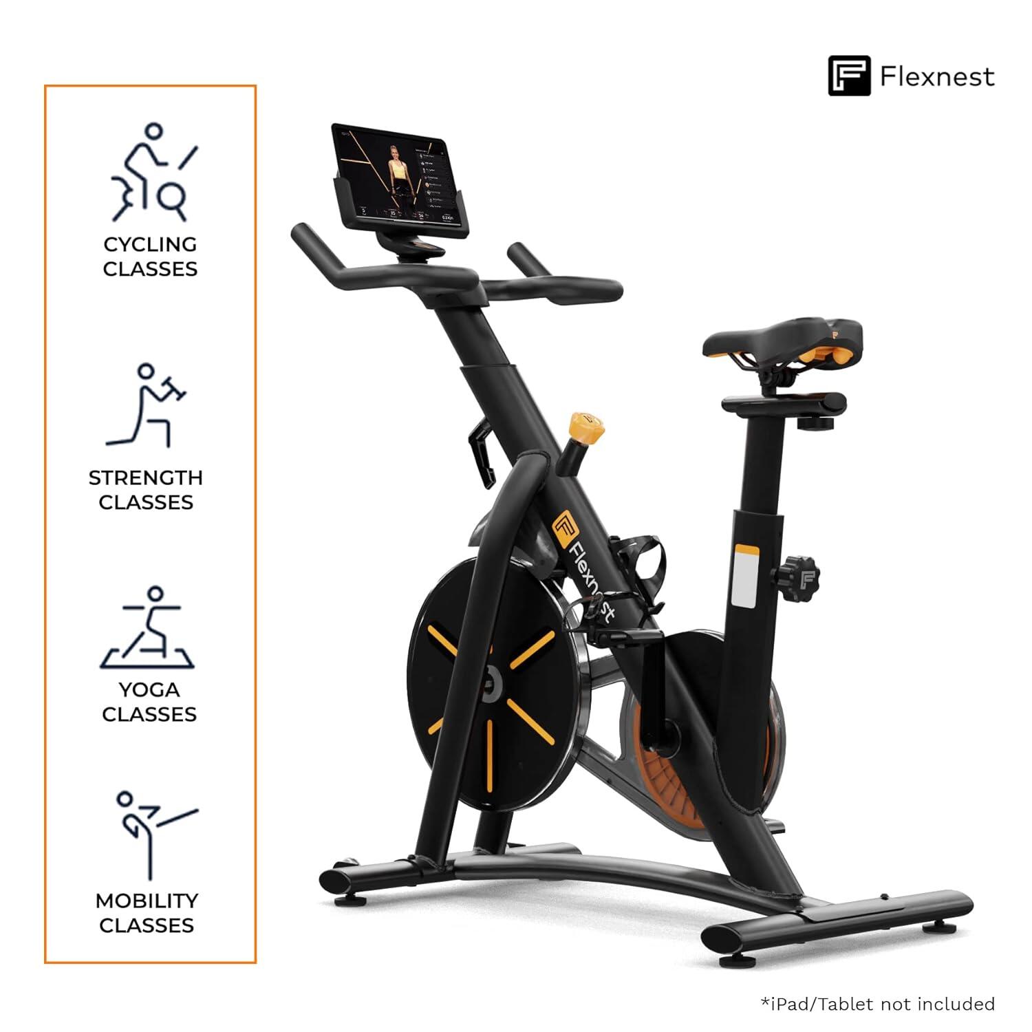 Flexnest Flexbike Spin Exercise Bike with in-built Bluetooth