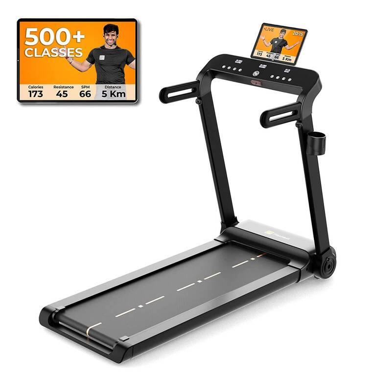 Flexnest Flextread 5HP Peak Treadmill Running Pad for Cardio with in-Built Bluetooth Speaker  Black